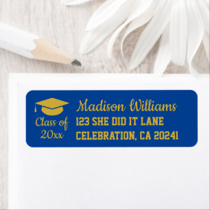 2026 Graduation Personalised Grad Return Address