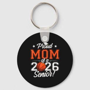 2026 graduation proud mum of a basketball senior key ring