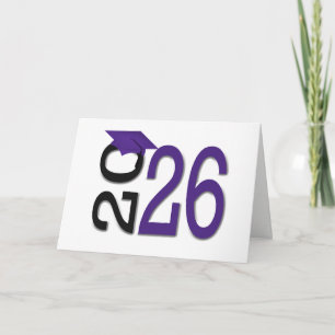 2026 Graduation Purple and Black Card