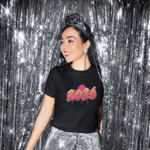 2026 Graffiti Style Color Splash New Year T-Shirt