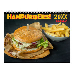 2026 Hamburger Wall Calendar Food