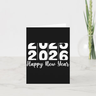 2026 Happy New Year Bold Numbers Celebration Party Card