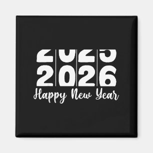 2026 Happy New Year Bold Numbers Celebration Party Magnet