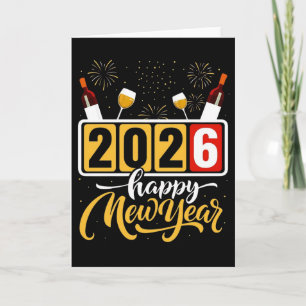 "2026 Happy New Year" Celebration Design  Card