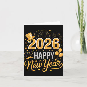 2026 Happy New Year Celebration For Party Enthusia Card