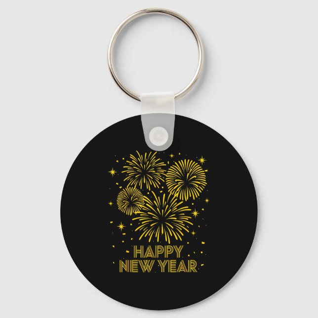 2026 Happy New Year Firework New Year's Eve Party  Key Ring (Front)