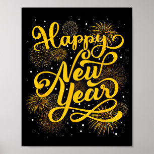2026 Happy New Year Firework New Year's Eve Party Poster