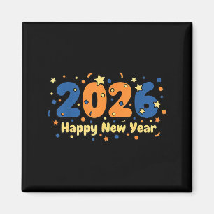 2026 Happy New Year Fireworks Celebration  Magnet