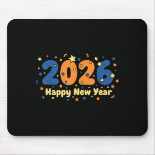 2026 Happy New Year Fireworks Celebration  Mouse Pad