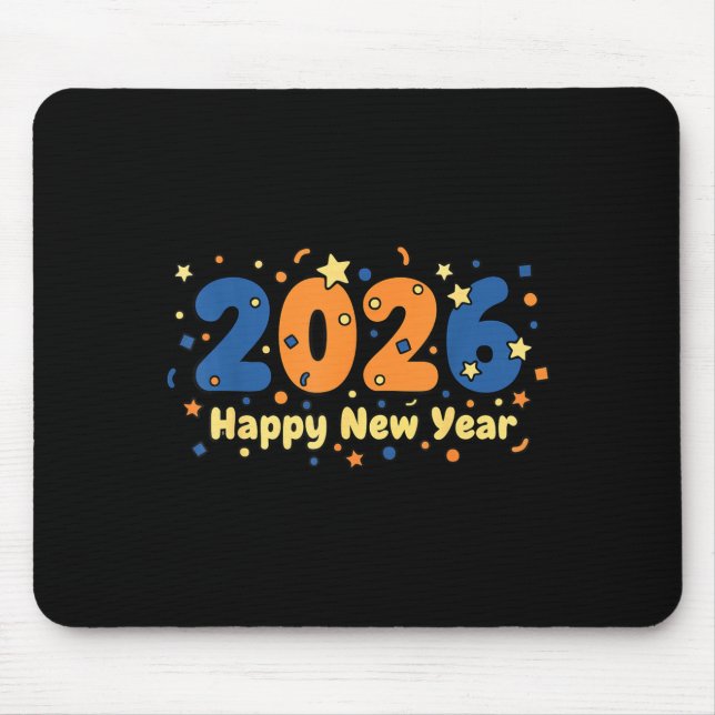 2026 Happy New Year Fireworks Celebration  Mouse Pad (Front)