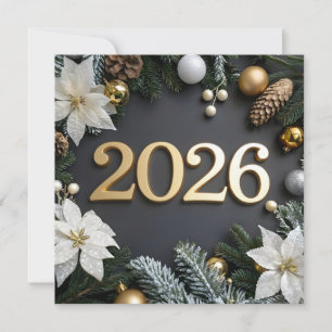 2026 Happy New Year Greeting Card