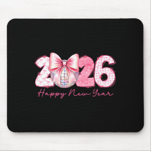 2026 Happy New Year Nk Coquette Preppy Disco Girly Mouse Pad
