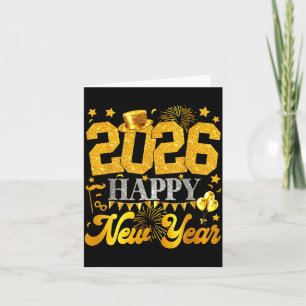 2026 Happy New Year Party Fireworks New Years Eve  Card