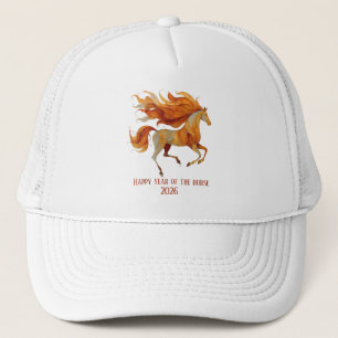 2026 Happy Year of the Horse Design Trucker Hat