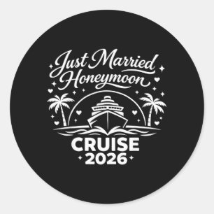 2026 Honeymoon Cruise Matching Newlywed Wedding Classic Round Sticker