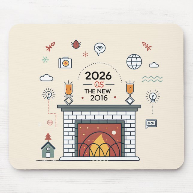 2026 Is The New 2016 Digital Culture Vector Mouse Pad (Front)
