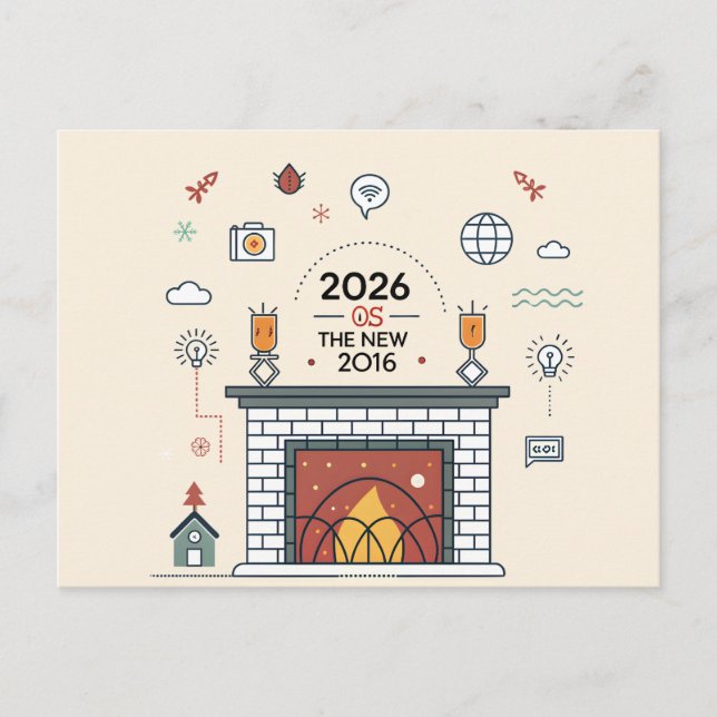 2026 Is The New 2016 Digital Culture Vector Postcard (Front)