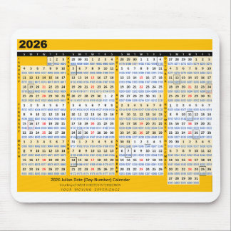 2026 Julián Date (Day-Number) Calendar Mousepad
