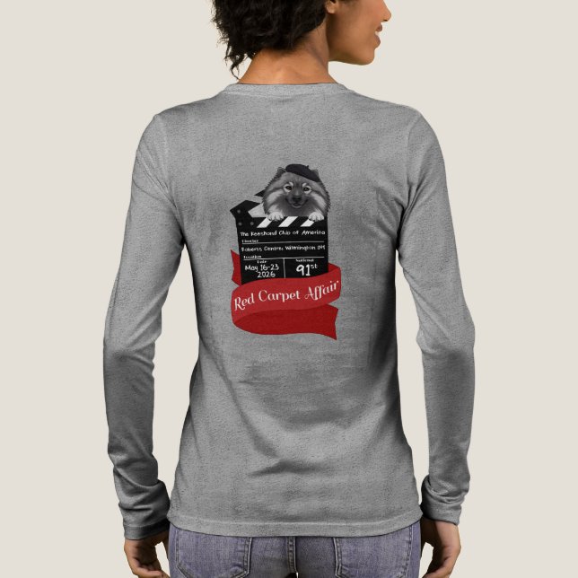 2026 Keeshond National Long Sleeve T-Shirt Tri-Blend Shirt (Back)