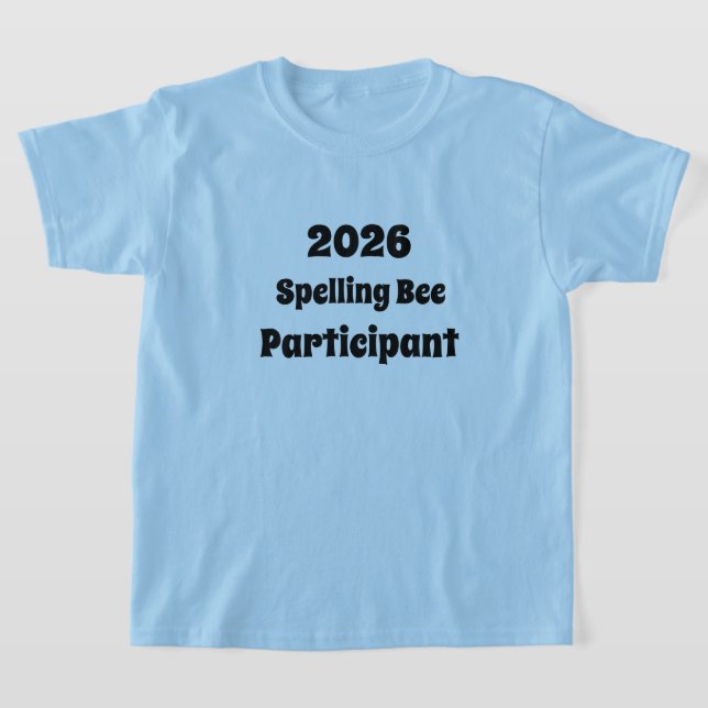 2026 Kids' Spelling Bee Participant T-shirt (Laydown)