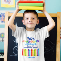 2026 Kindergarten Graduate Cute Crayon Custom Kids