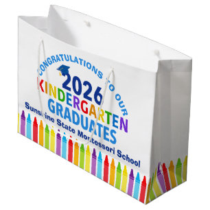 2026 Kindergarten Graduation Custom School Party Large Gift Bag