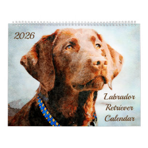 2026 Labrador Retriever Dog Owners Lovers Gift Calendar
