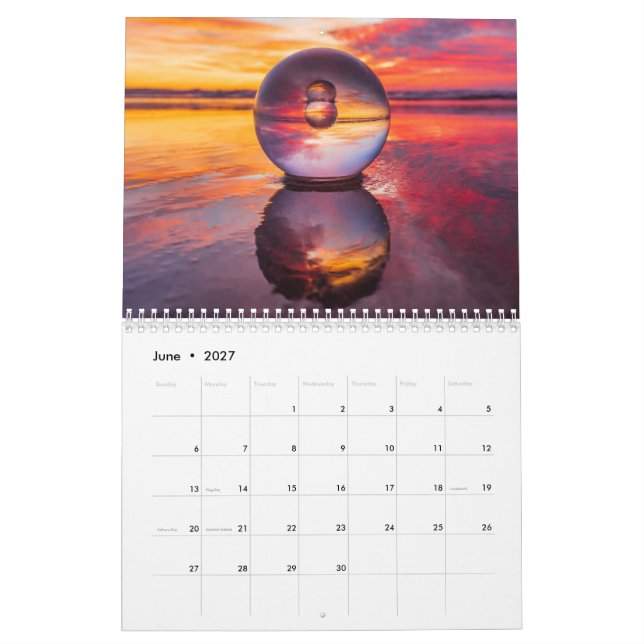 2026 Lensball Sunset Calendar (Jun 2027)