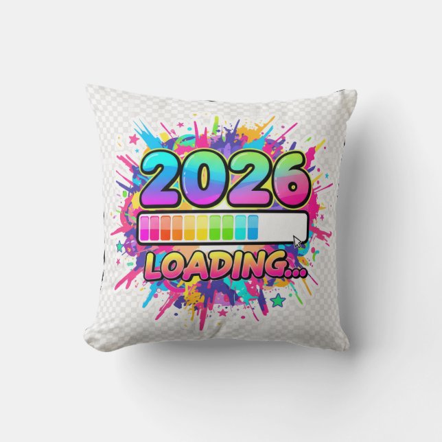 2026 Loading... Progress Bar Sticker Cushion (Front)