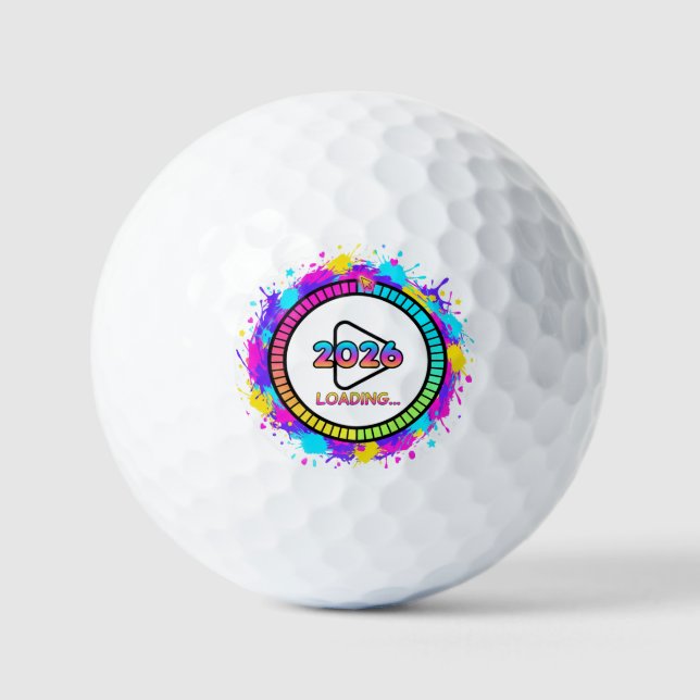 2026 Loading Progress Bar Sticker Golf Balls (Front)