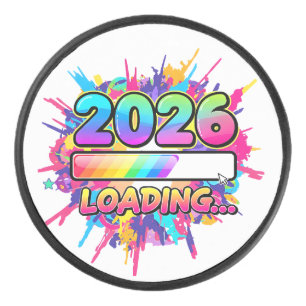 2026 Loading... Progress Bar Sticker Hockey Puck