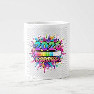 2026 Loading... Progress Bar Sticker Large Coffee Mug