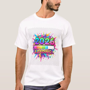2026 Loading... Progress Bar Sticker T-Shirt