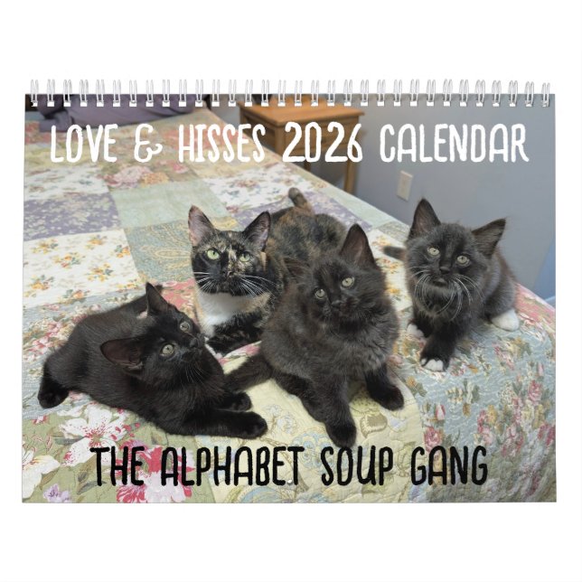 2026 Love & Hisses Calendar - Alphabet Soup Gang (Cover)