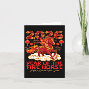 2026 Lunar Chinese New Year Of The Fire Horse Zodi Card