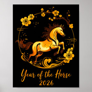 2026 Lunar New Year Horse Men Women Girls Boys Kid Poster