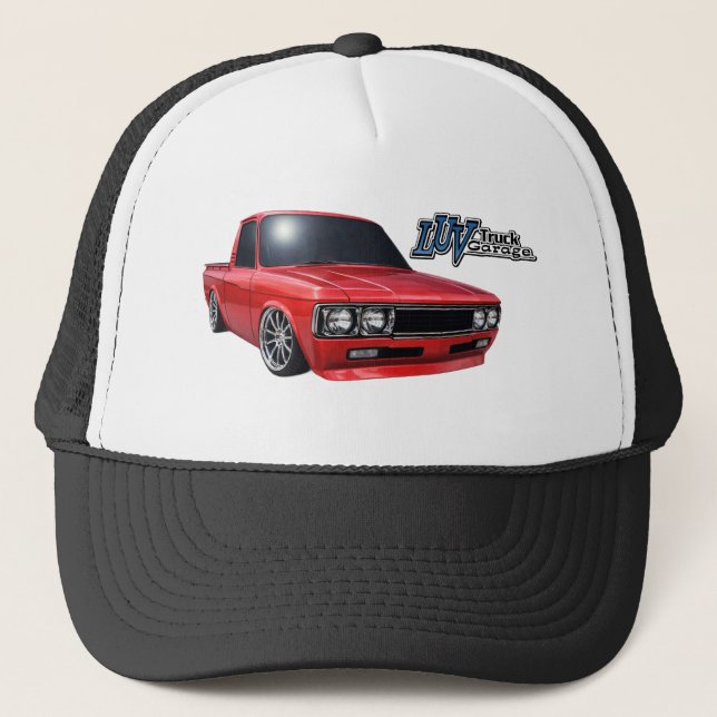 2026 Luv Truck Garage Trucker Hat with  Red Luv (Front)