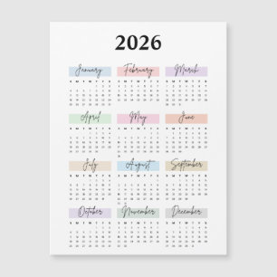 2026 magnet calendar