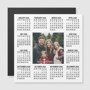 2026 Magnetic Calendar Square with Photo