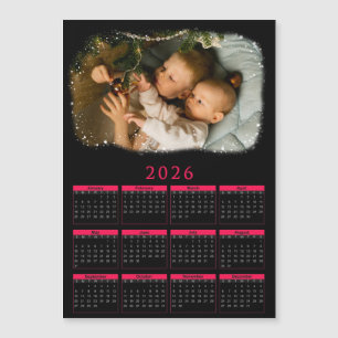 2026 magnetic calendar with photos of children