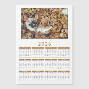 2026 magnetic calendar with Your animals
