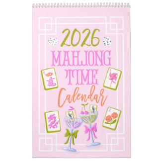 2026 Mahjong Time Wall  Calendar