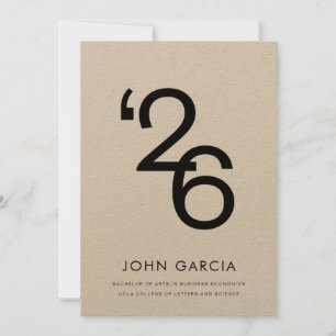 2026 Minimalist Graduation Announcements
