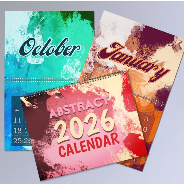 2026 modern abstract colorful retro  calendar (Creator Uploaded)