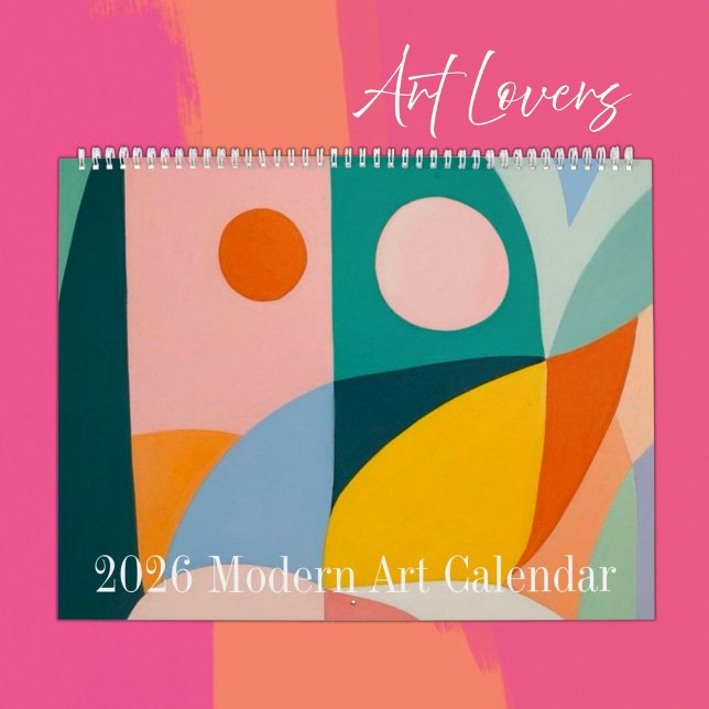 2026 Modern Art Minimalist Wall Calendar 12-Month  (Perfect gift for Modern Art Lovers! Wall Calendar for 2026. )
