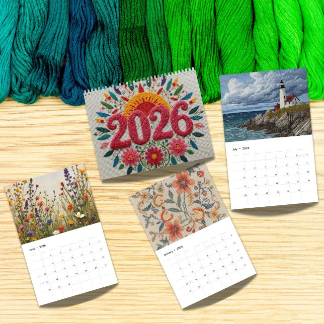 2026 Modern Cross Stitch Art | Aesthetic  Calendar (Creator Uploaded)