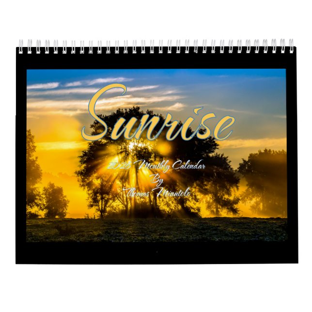 2026 Monthly Sunrise Calendar By Thomas Minutolo (Back)