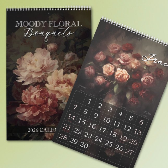 2026 moody floral bouquets calendar (Creator Uploaded)