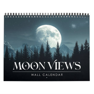 2026 Moon Views Full Moon Lunar Art Calendar