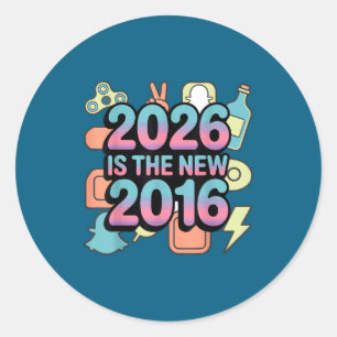 2026 New 2016 Retro Nostalgia Classic Round Sticker